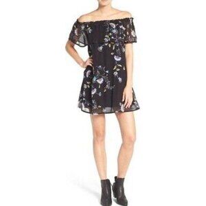 Rebecca Minkoff  Dawson Floral Ruffled Mini Dress‎ Size Small S